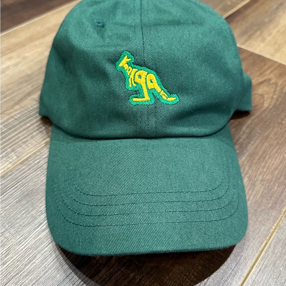 The Classics Green Hat with Yellow Kangaroo Embroidery